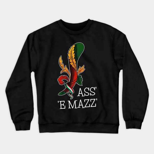 Italian Playing Cards Ace Of Clubs Asso Di Bastoni Crewneck Sweatshirt by zeno27